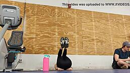 Hey, wanna see this Asian in tight leggings at the gym?