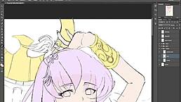 Hentai Athena's huge boobs in cosplay action