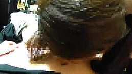 An older mature woman gives a sloppy handjob and blowjob leading to a messy cumshot