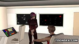 emo babe feels deep pleasure sucking cock and getting fucked in 3d cartoon