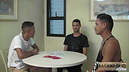 Hey Cleber, Felipe, Escorpião, and Maicon Picasso, ready for a wild three-way action tonight?