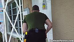 undocumented latina rides border agent's cock in rough doggystyle session