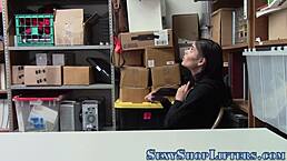 Latina teen burglar gets caught and railed hard in the house