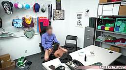 Does cute brunette Jenna Foxx get rough fucked by a horny cop?