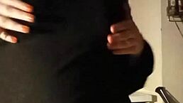 A busty girl plays with her tits in a free session