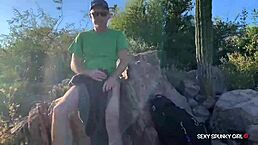 Whore Caught Sucking Dick Outdoors While Heading to Meet Husband