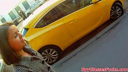 European amateur babe gets spied on while receiving pov banging, oral, and doggystyle close-up.