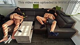 Want to join two horny stepsisters in shaved pussy riding and licking?