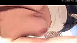 did you see the girl flashing her huge tits in the toilet?