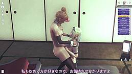 Lesbian couple ignites fiery passion with deep kisses and intimate touches.