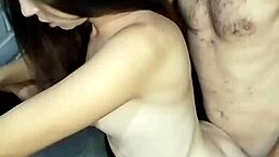 I fulfilled the young girl's stairs fucking fantasy, she moaned on cock.