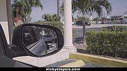 Kinky Stepsis Serena Santos and Stepbro Threesome with Hot Friend Vienna Black.