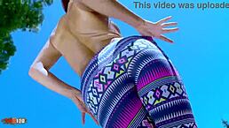 Cute whore gala brown feels intense pleasure masturbating by the pool in her heels