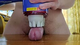 masturbating with a massager for an intense solo session at home