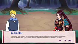 In this hentai game, the hero by chance encounters nude babes with big tits.