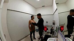 jade cosplay girl fucks in the bathroom during halloween with mr matusalem