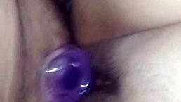 i double penetreated my hotwife with a purpple dildo, it was soo intense and messy
