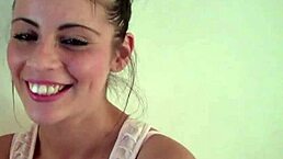 Busty Ashayias teases with amateur cock sucking skills