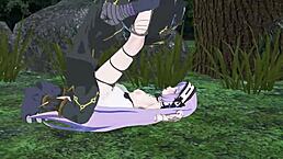 cute girl explores forest in 3d hentai