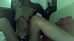 Skinny blonde with smoking hot body masturbates wetly.