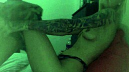 Skinny blonde with smoking hot body masturbates wetly.