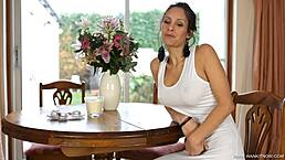 Horny Brunette Finger Fucks Her Pussy While Watching You Wank Your Cock!