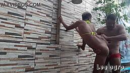 i feel leo ogro pounding rebeca olew's skinny thai latina body by the poolside in this reality lesbian pornstar slut scene