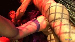 chicks in stockings suck cocks then get pussies and butts fucked double