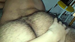 Am I enjoying my boyfriend's hairy ass while he fucks me anally?