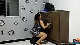 i gave shelter to my naughty cousin, he quickly banged me hard, cumming thick and leaving me sticky