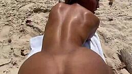 young african girl trapped on all fours at love island