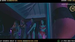 blonde latina with big tits and ass licks poolside in sexy lesbian fun 😍🔥