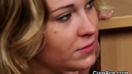 naughty doll says, cover my face with hot cum!