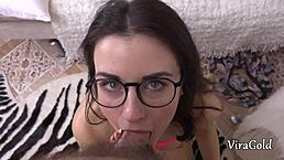 My step sister Vira Gold and Camilla Moon love my cock in a Russian scene