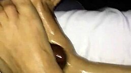 hey, check out this latina milf's feet and toes fetish fun 😍