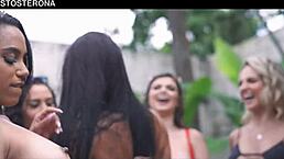 hot brazilian latina lesbians partying at carnaval