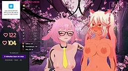 Amateurs El Xox and MizzPeachy lick pussy and cum on stream.