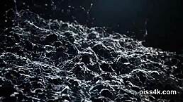 Cuddly teen lesbians drenched in piss and wet snatches