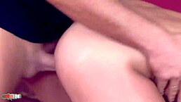 I watch the blond babe get assfuked and dp with her big titz