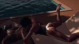 smoking hot girl with green hair gives sloppy blowjob in pov 😈