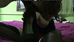 amateur milf in high heels instructs you to stroke your cock slowly for her pleasure.