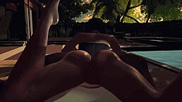 smoking hot girl with green hair gives sloppy blowjob in pov 😈