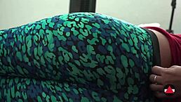 cum on yoga leggings ass