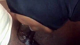 She DEEPTHROATS a MONSTER BBC, swallowing sloppy.