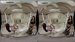 intense threesome with two hot russian babes 😈