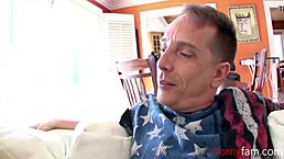 Elektra Rose begs her stepdaddy to let her please his old cock.