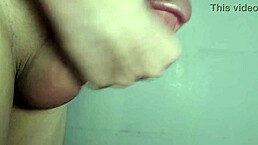 This horny teen 18+ amateur strokes solo for a wild cumshot