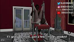 ebony domina spanks whore