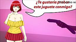 Joi anal hentai: your girlfriend tests double dildo