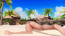 Marie rose poses in doa5 gravure studio session